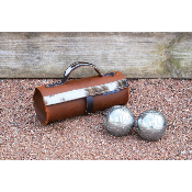 Sacoche boules de pétanque finition Peau de Vache