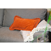 Coussin en Cuir Velours Rectangulaire